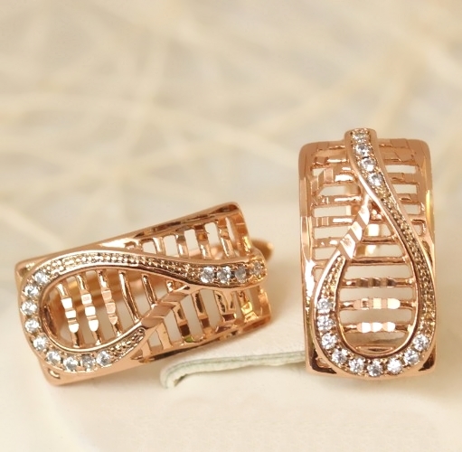 Серьги позолота H01-13261