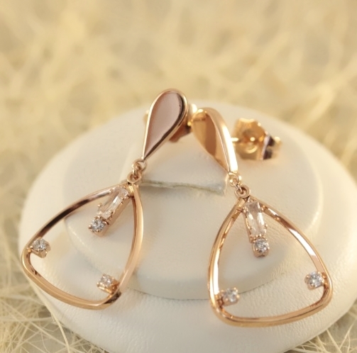Серьги-гвоздики позолота  H01-13526р