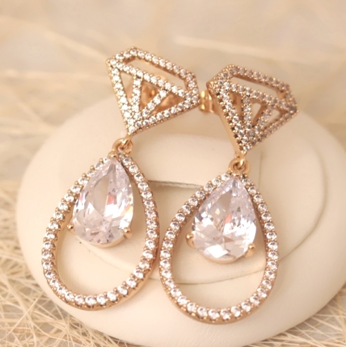 Серьги-гвоздики позолота  H01-13570