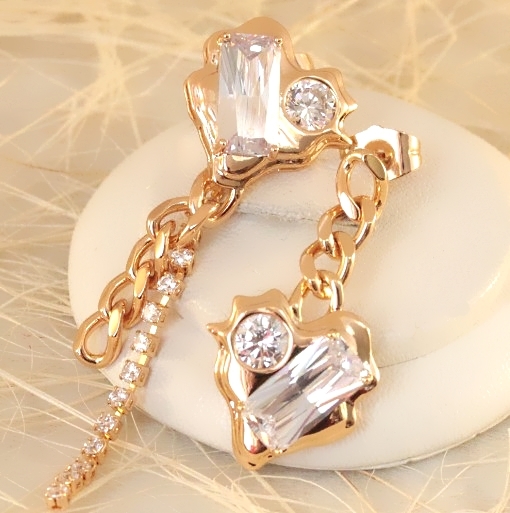 Серьги-гвоздики позолота  H01-13593