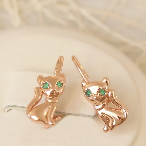 Серьги позолота H01-10375